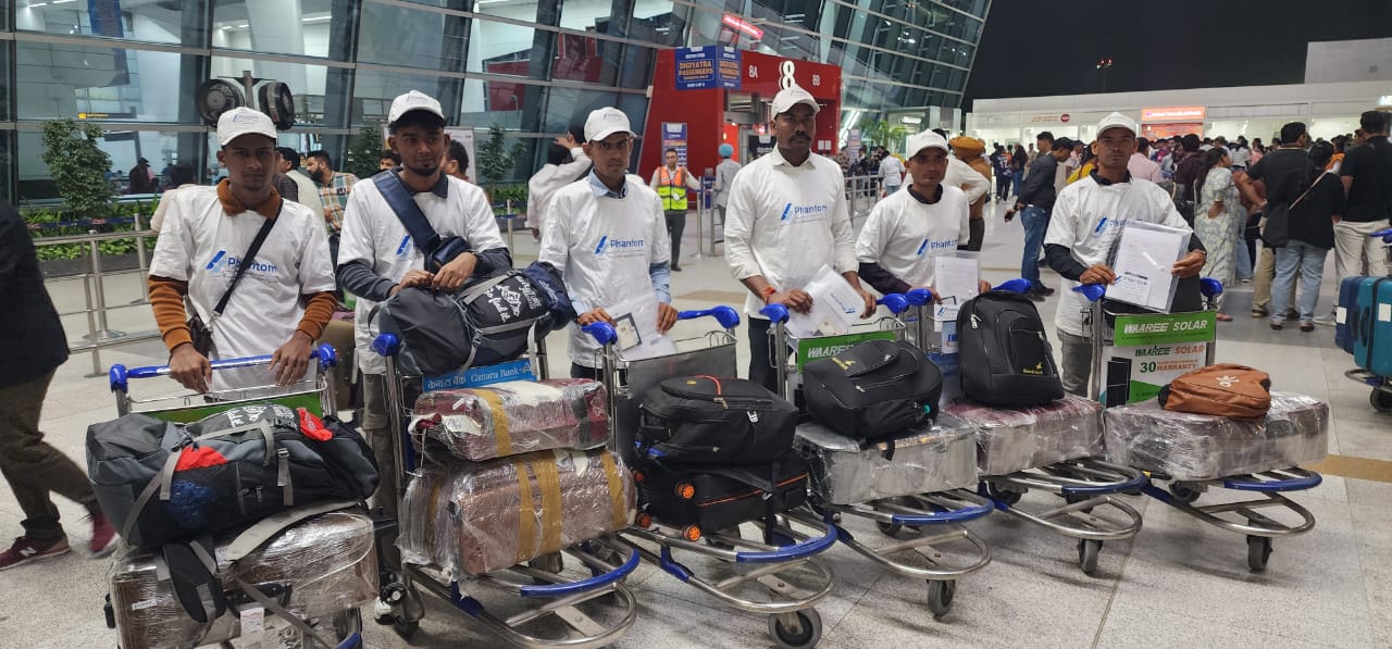Batch departure — IGI Airport, New Delhi
